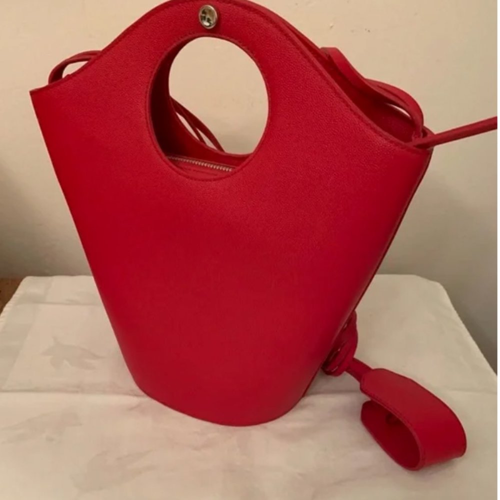 Elizabeth and James Market Red Leather Tote